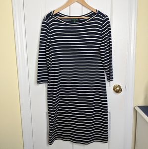 Lauren Striped Cotton Dress long sleeve